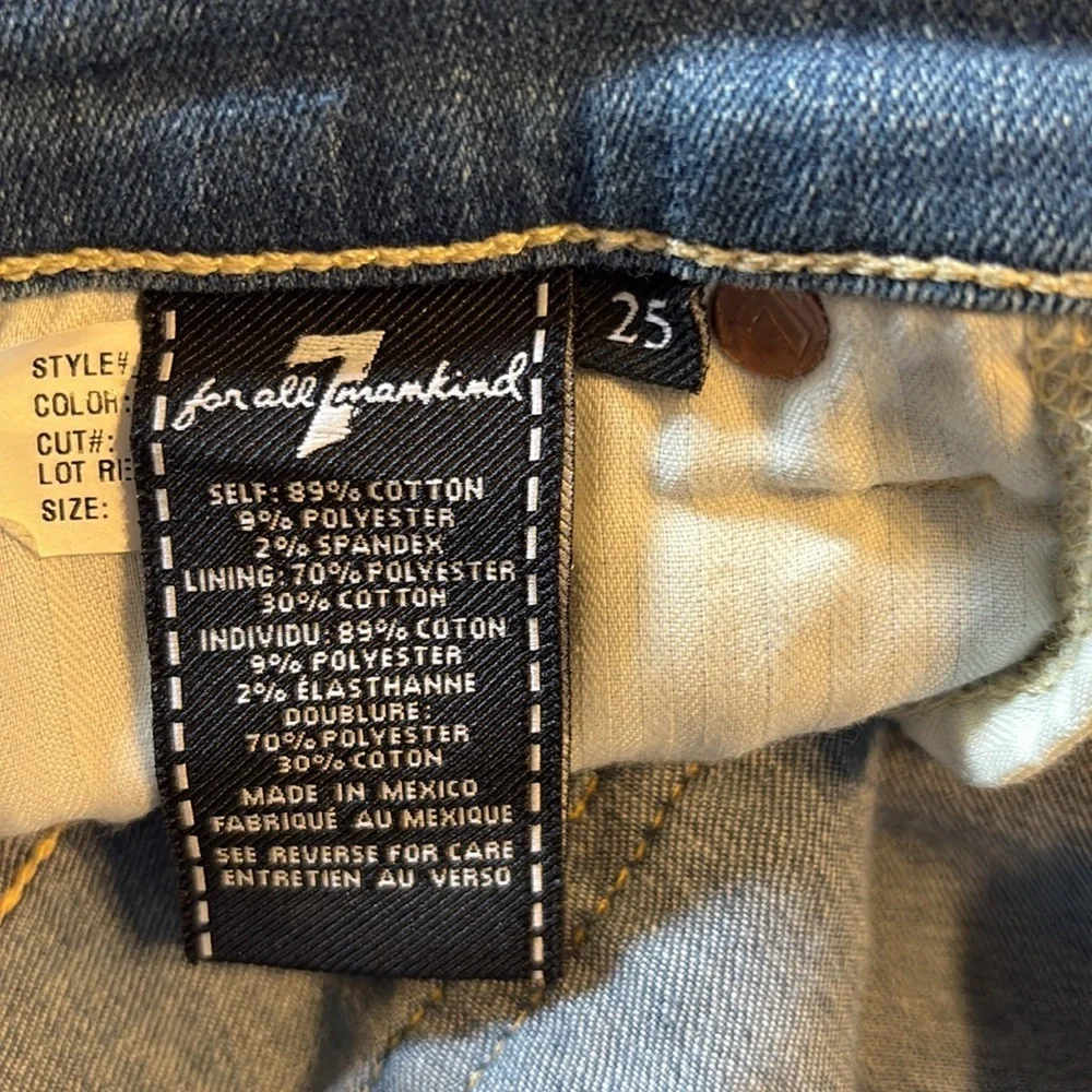 7 For Mankind Denim Shorts 25